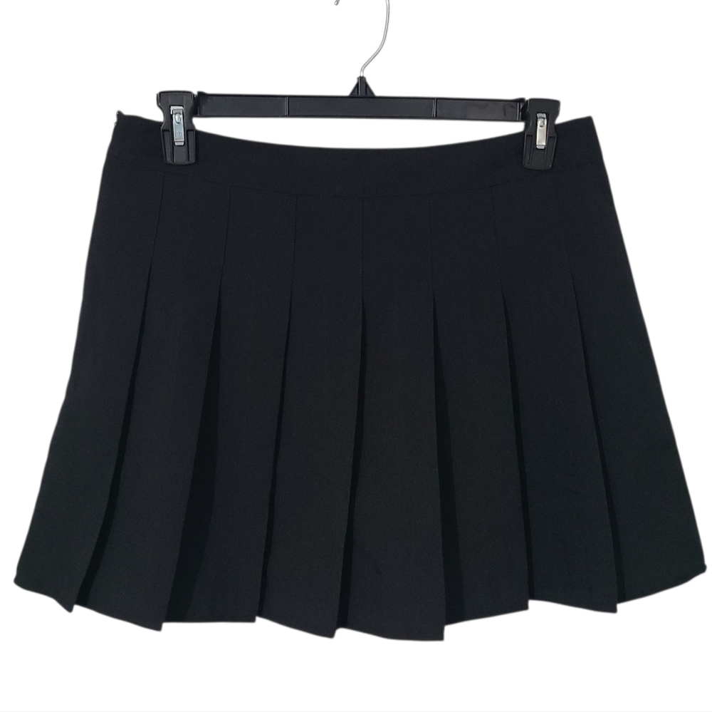 Black Pleated Mini Skort - Picture 3 of 5